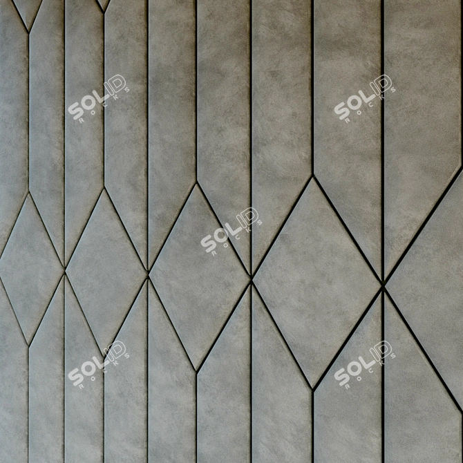 Metallic Molding Soft Wall 3D model image 2