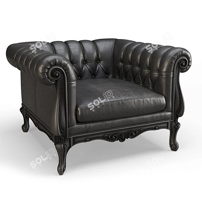 Sansone Classic Armchair: Timeless Beauty 3D model image 1