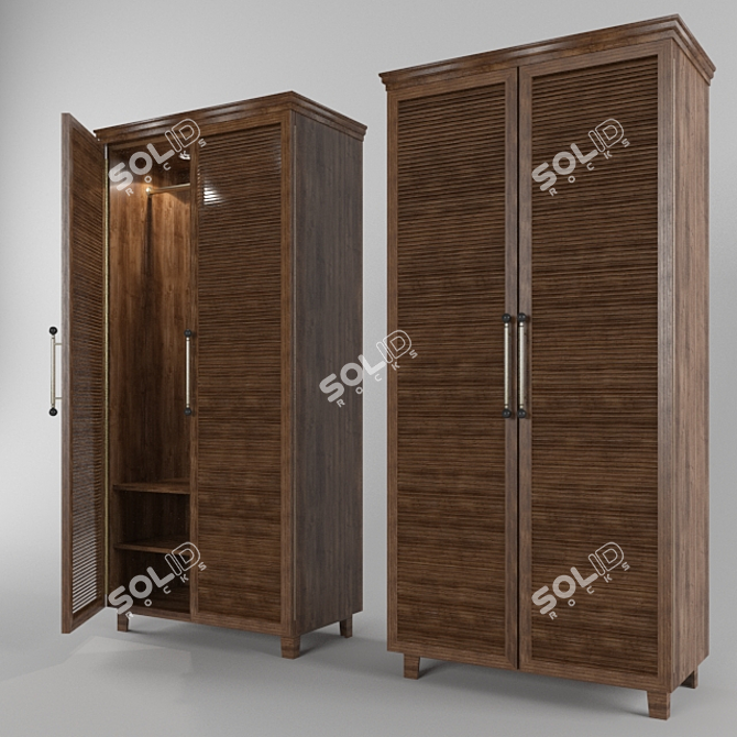 Timeless Elegance: Classic Wardrobe 3D model image 2