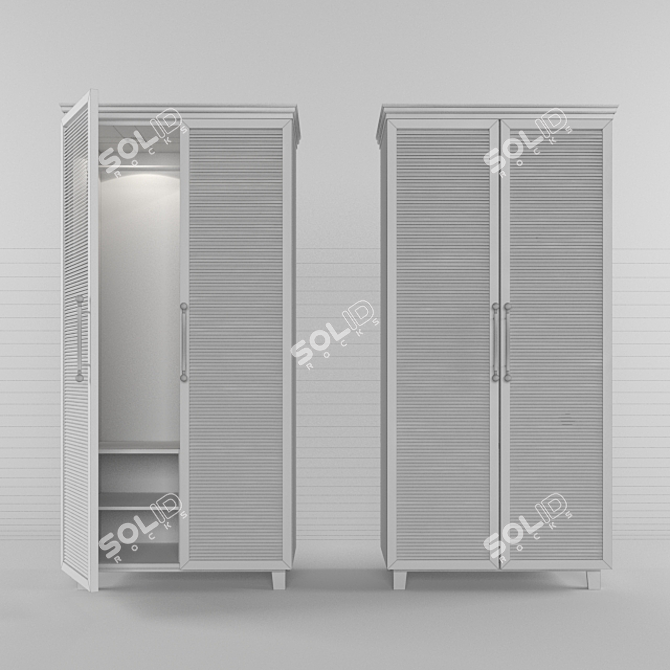 Timeless Elegance: Classic Wardrobe 3D model image 3