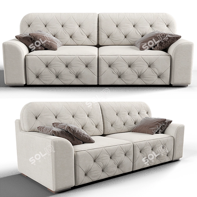 Vegas Latte: Elegant and Comfortable Sofa 3D model image 1