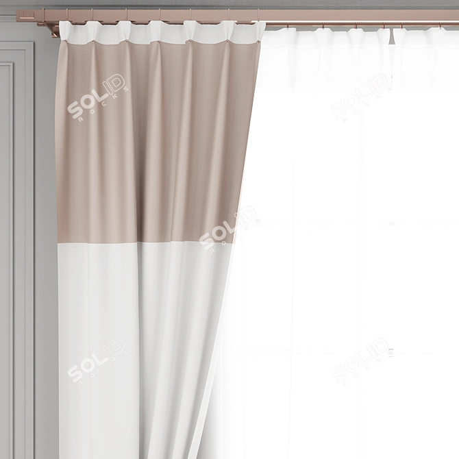 Satin Charm: Elegant Blind 3D model image 2