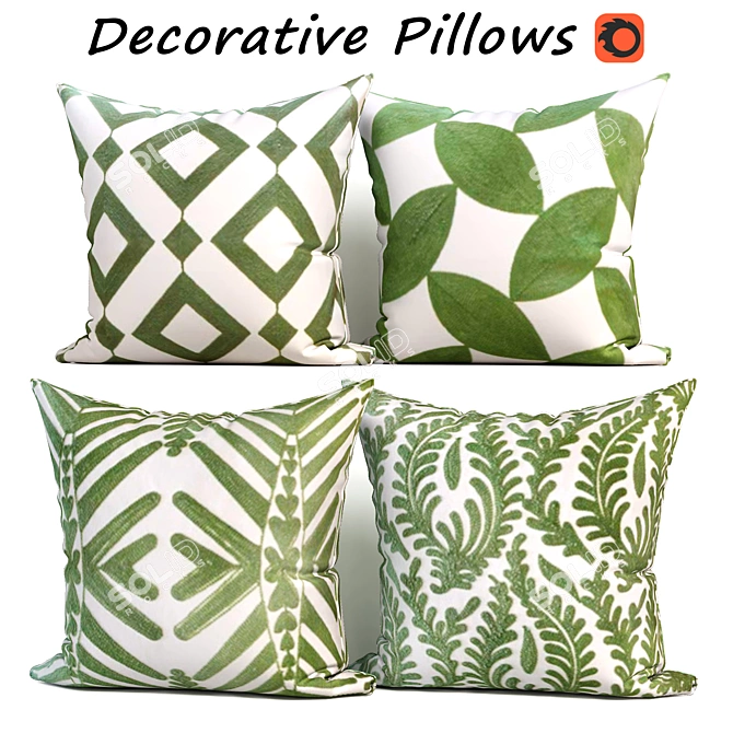 Sophia & William Decorative Pillows Set 3D model image 1