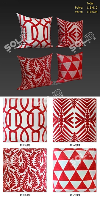 Sophisticated Pillow Set by Sophia & William 3D model image 2