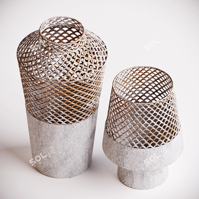 Elegant Glass Vase 3D model image 3