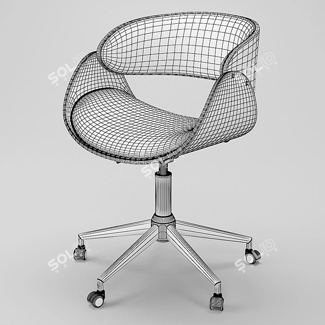 Mid-century Adjustable Office Chair 3D model image 3