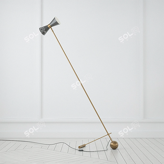 Sturdy Balance Lamp for Outdoors 3D model image 2