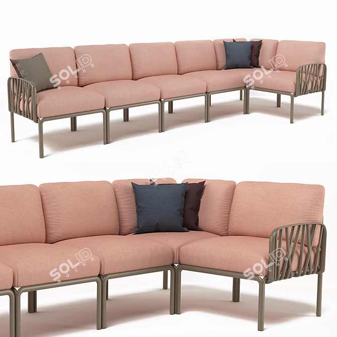 Modular Komodo Sofa: Versatile Comfort 3D model image 1