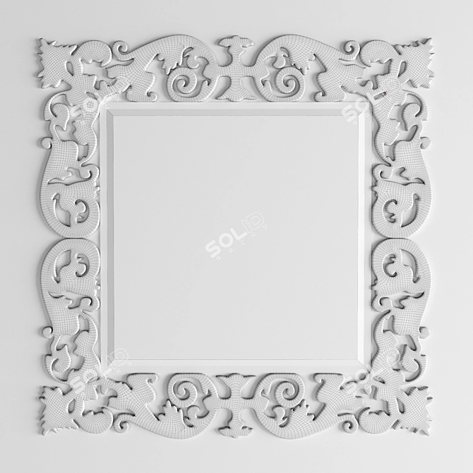 Elegant Romance Mirror 3D model image 2