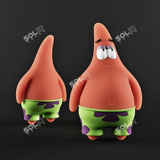 Patrick Star Toy - Your Goofy Sea Friend 3D model image 1