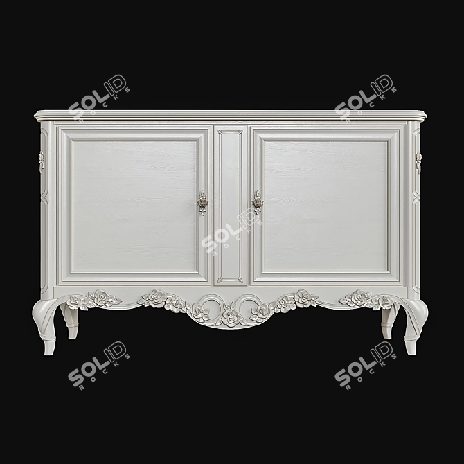 Elegant Stella Mobile Dresser 3D model image 2