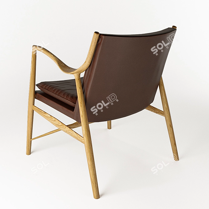 Elegant Finn Juhl Model45 Chair 3D model image 2