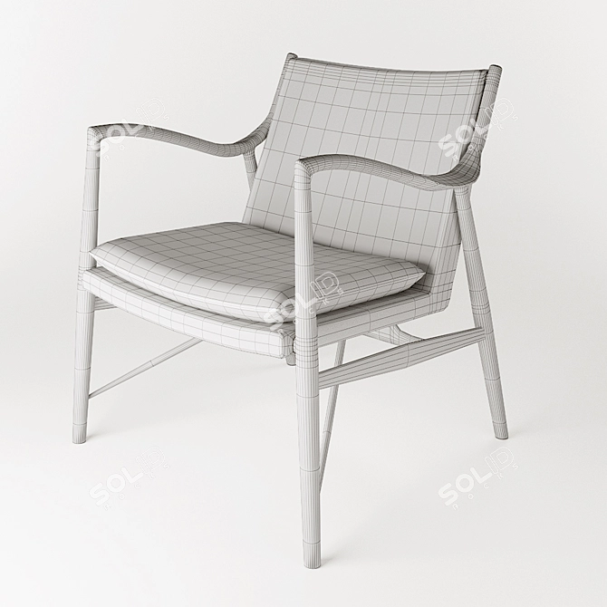 Elegant Finn Juhl Model45 Chair 3D model image 3