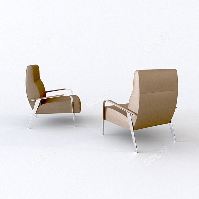 Elegant ESTRO Dennon Chair: Perfect Blend of Style and Comfort 3D model image 2