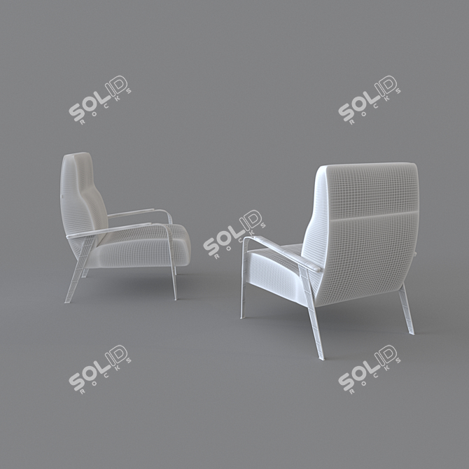 Elegant ESTRO Dennon Chair: Perfect Blend of Style and Comfort 3D model image 3