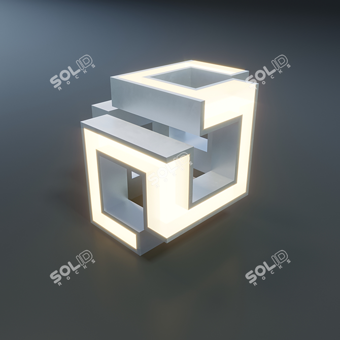 Modern Cubic Lighting 3D model image 2