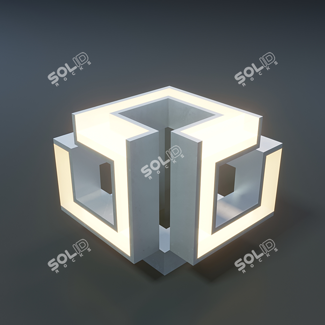 Modern Cubic Lighting 3D model image 3