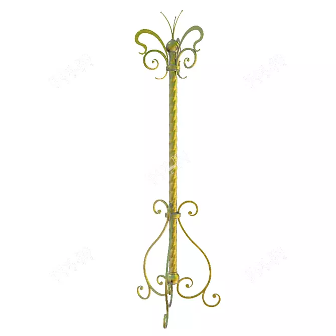 Forged Hanging Floor Stand 3D model image 1