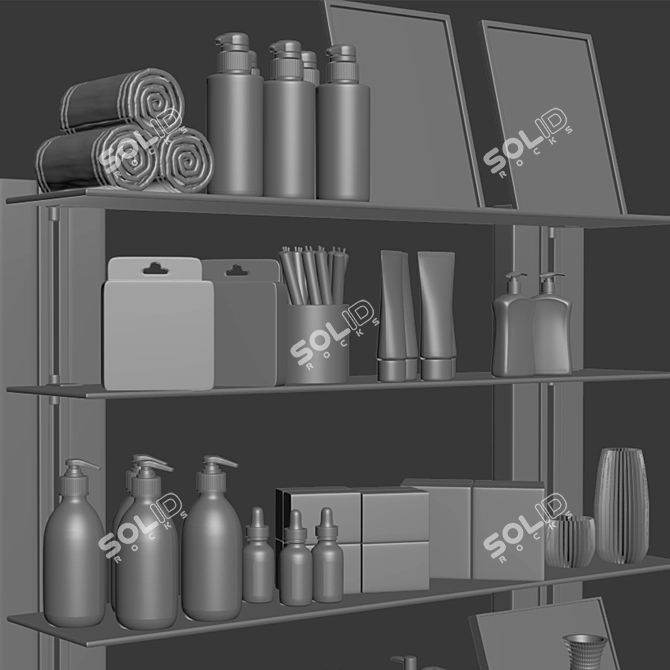 Modern Bathroom Essentials Set 3D model image 2