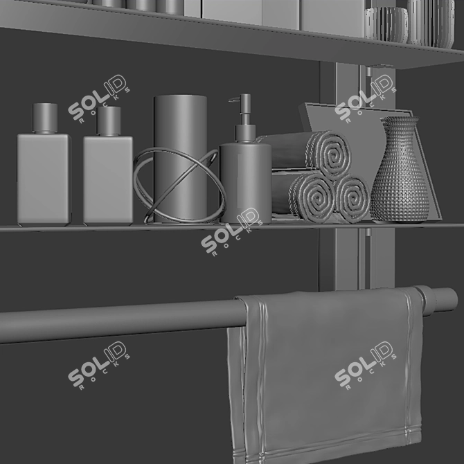 Modern Bathroom Essentials Set 3D model image 3