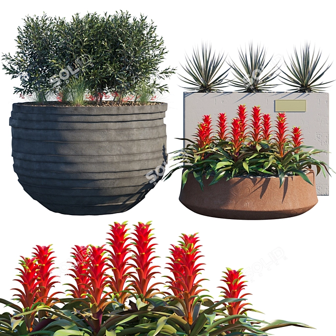 20-Piece Outdoor Furniture Set 3D model image 1