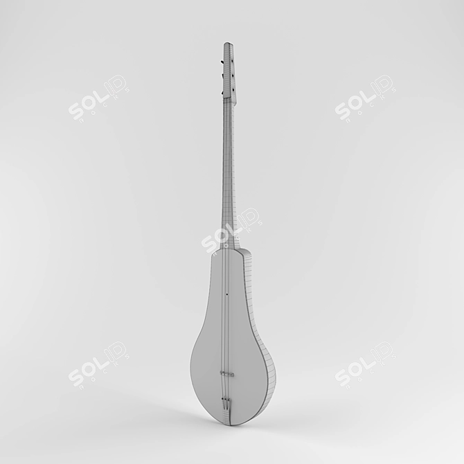 Kyrgyz Komuz: Traditional String Instrument 3D model image 3