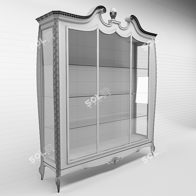 Sophisticated Pregno Glass Display for Elegant Interiors 3D model image 1