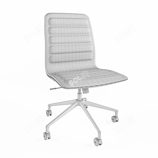 ErgoLotus Office Chair: Green, Blue, or Red 3D model image 3