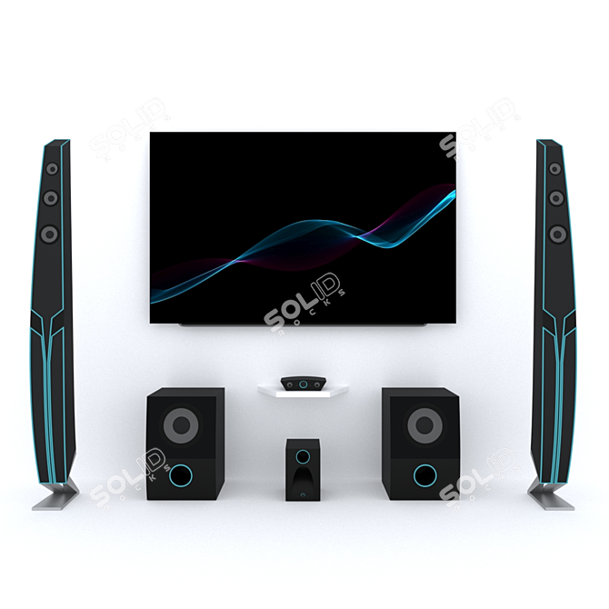 Ultra HD Home Theater System 3D model image 1