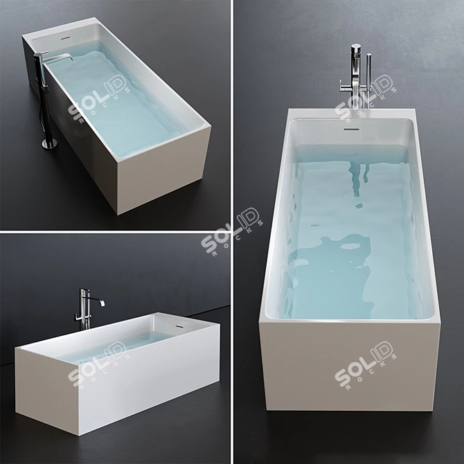 Splendia Square Bathtub 3D model image 1