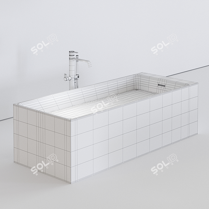 Splendia Square Bathtub 3D model image 3