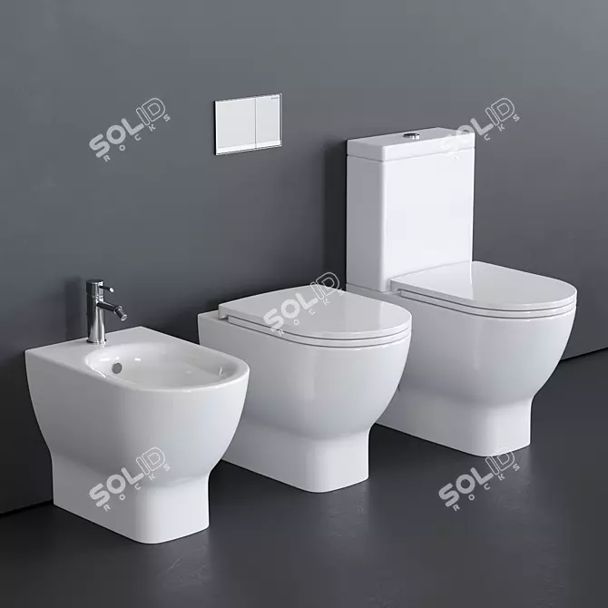 Sfera Ceramic Toilet 3D model image 1