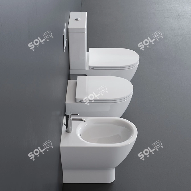 Sfera Ceramic Toilet 3D model image 2