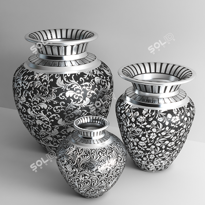 Elegant Vase: Exquisite 20k Poly 3D model image 1