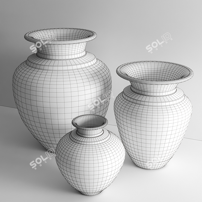 Elegant Vase: Exquisite 20k Poly 3D model image 2