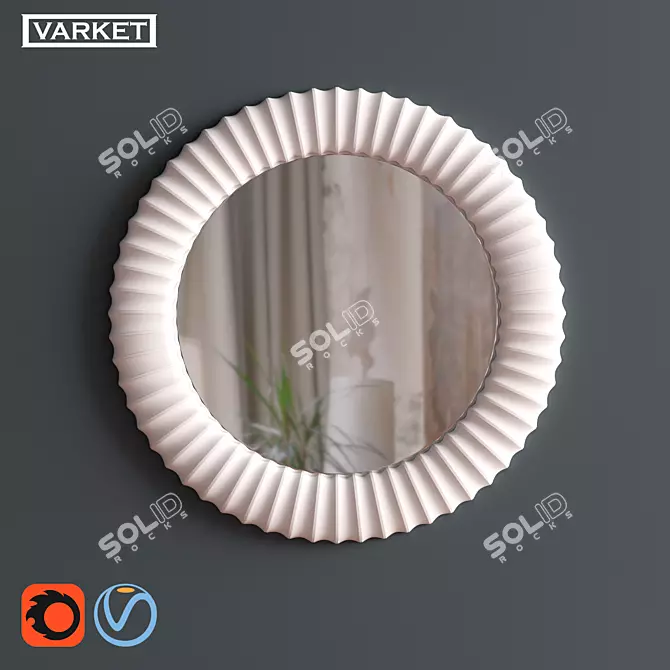 Varket Charm Mirror: Elegant and Stylish 3D model image 1