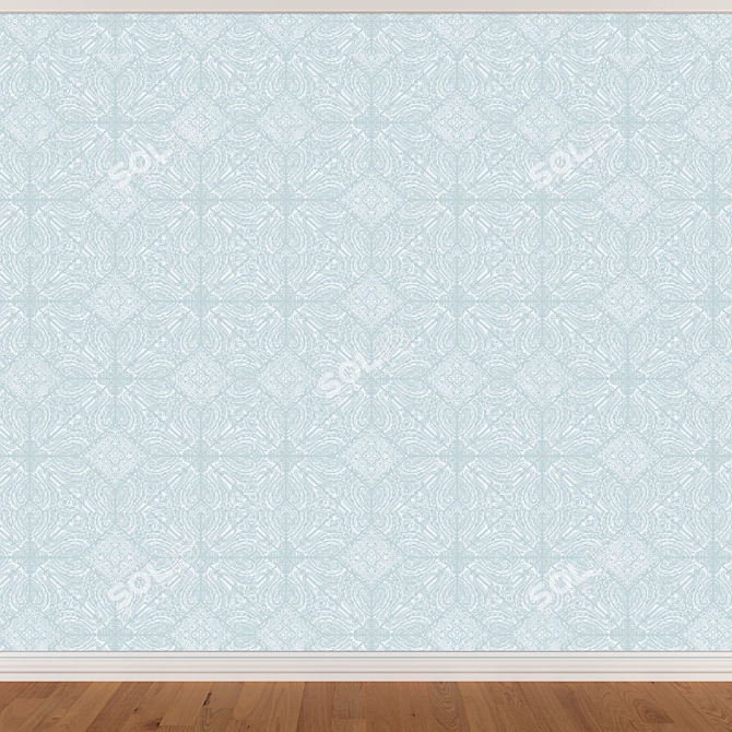 Seamless Wallpaper Set with 3 Colors 3D model image 3