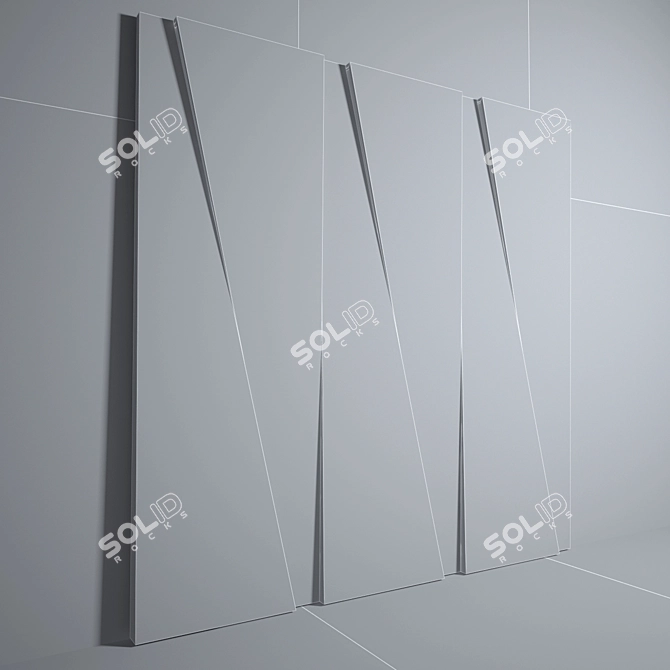 Elegant Marble Wall Décor 3D model image 3