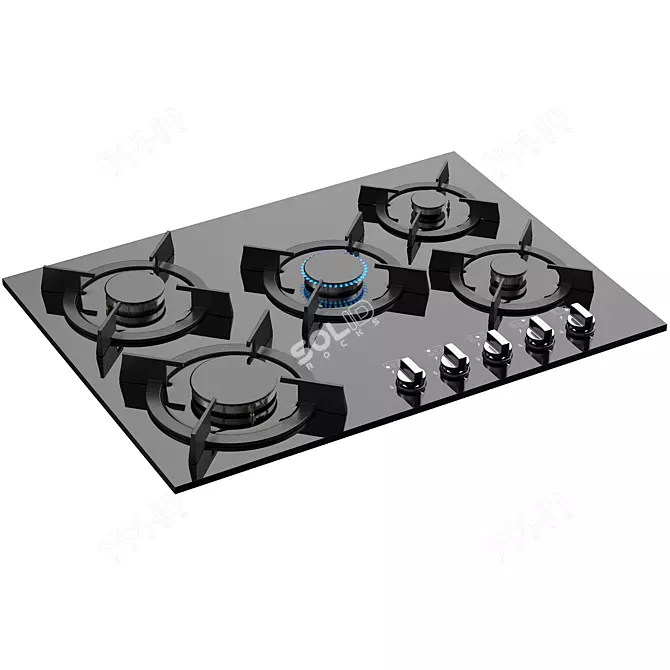 Steel Alborz G5701 Induction Cooktop: Efficient and Reliable 3D model image 1