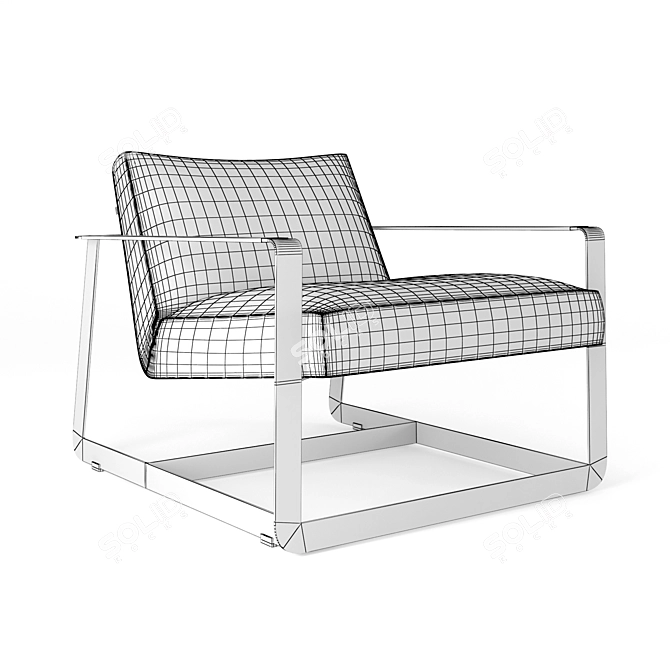 Poliform Gaston Armchair: Timeless Elegance 3D model image 3