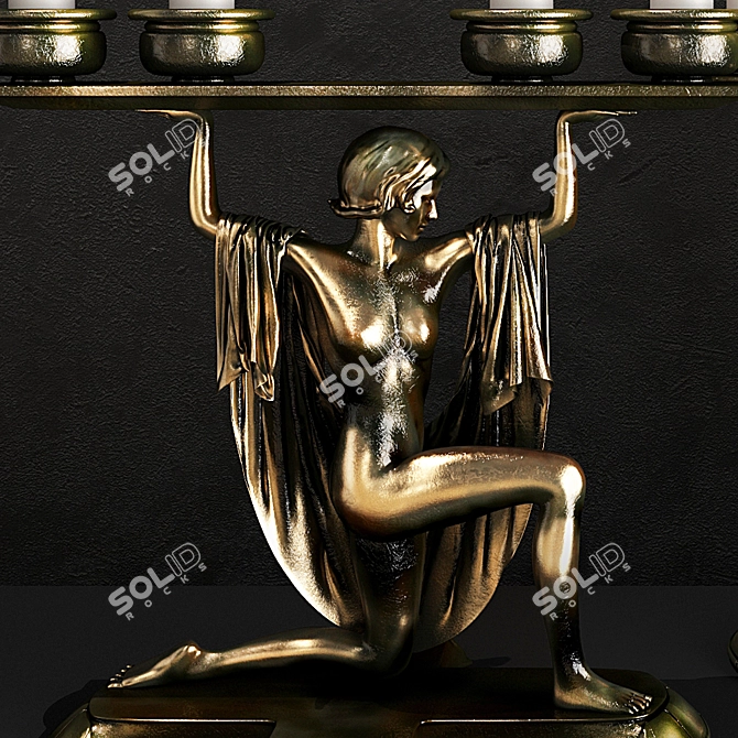 Elegant Eichholtz Bruneau Candle Holder 3D model image 2