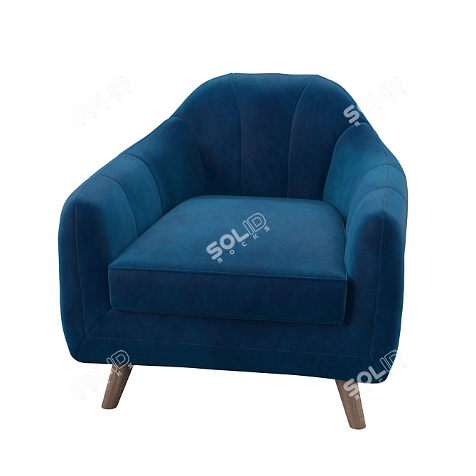 Elegant Comfort: Modern Armchair 3D model image 1