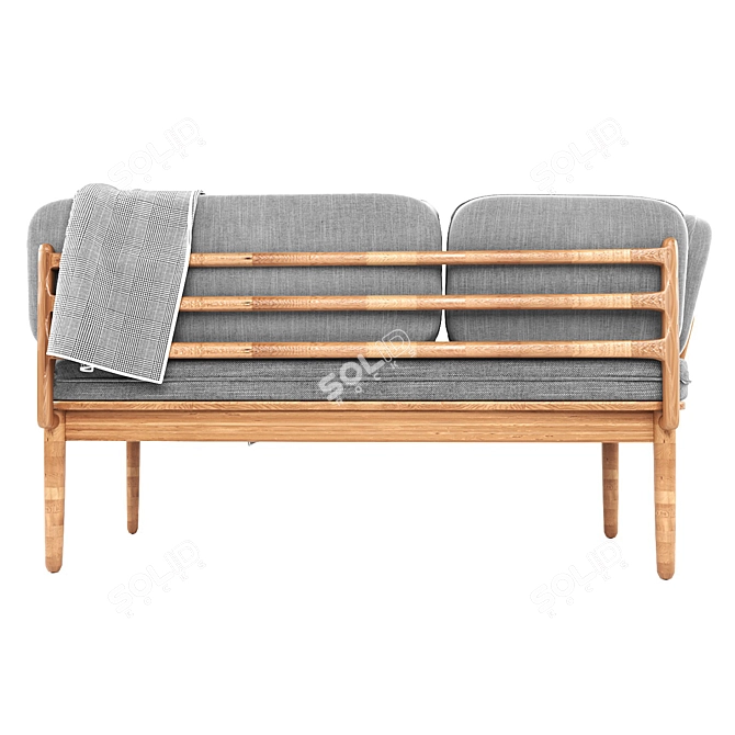 Modern Gray Sofa 3D model image 2