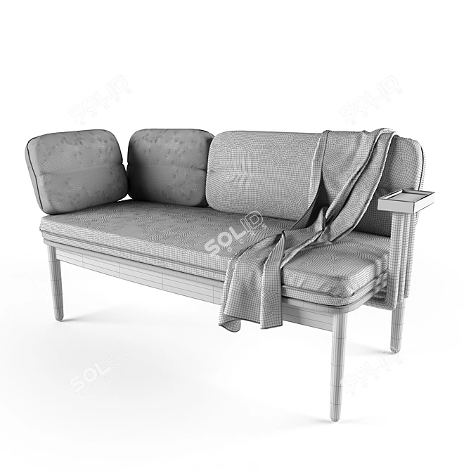 Modern Gray Sofa 3D model image 3