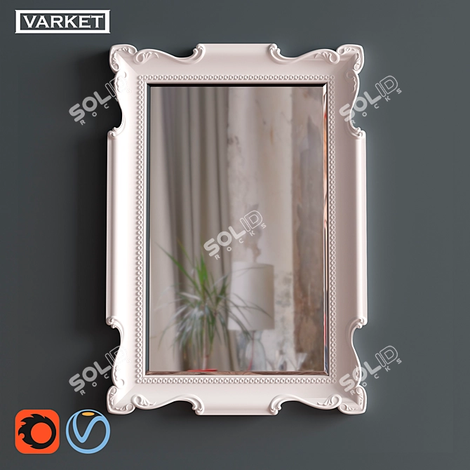 Fascino Mirror: Elegant and Stylish 3D model image 1