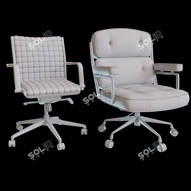 Pattern Brown Office Chair 3D model image 2
