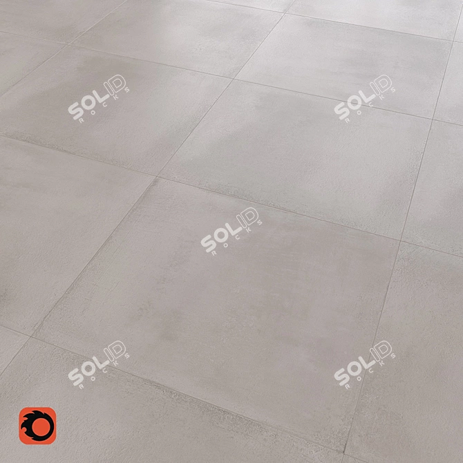 Dust Grey Concrete Floor Tile 3D model image 1