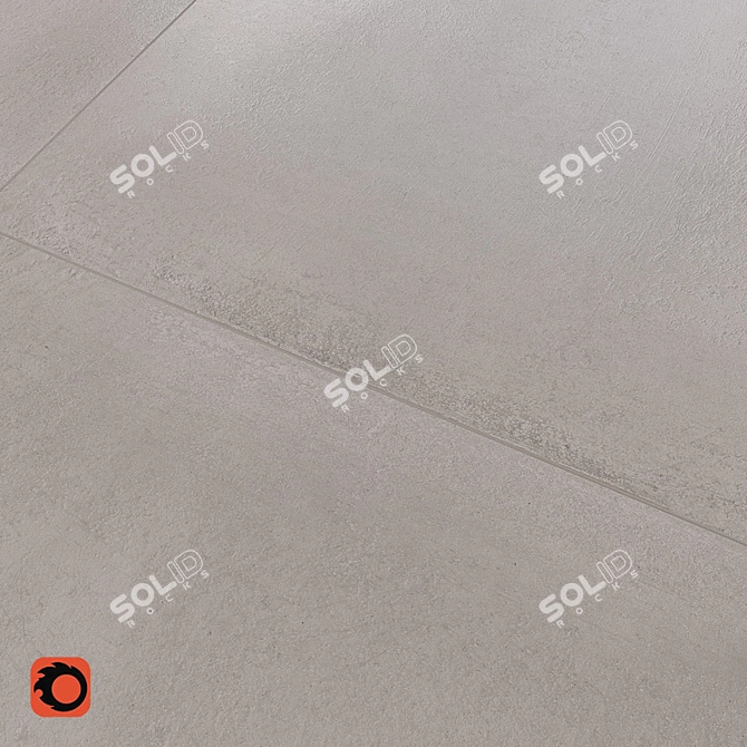 Dust Grey Concrete Floor Tile 3D model image 3