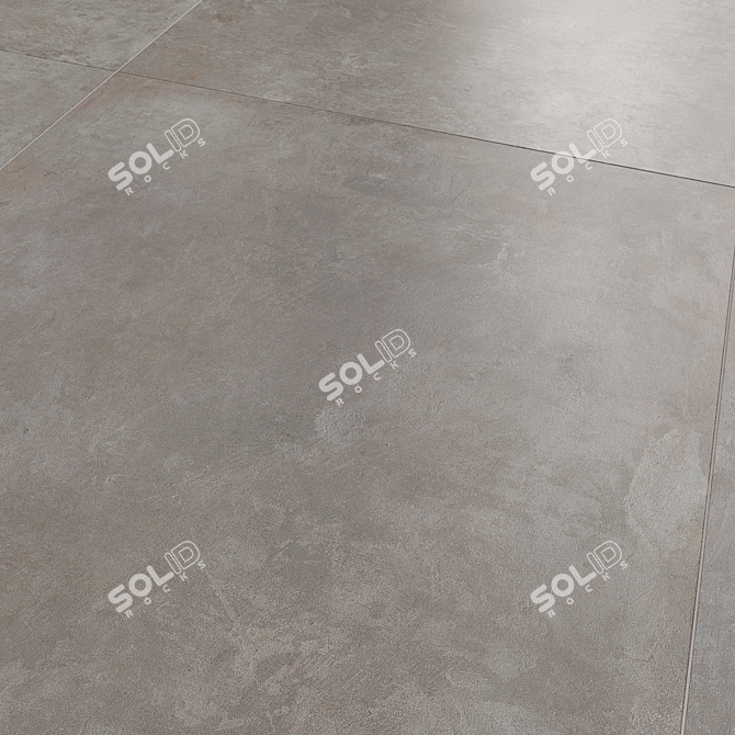 Dust Grey Concrete Floor Tile 3D model image 4