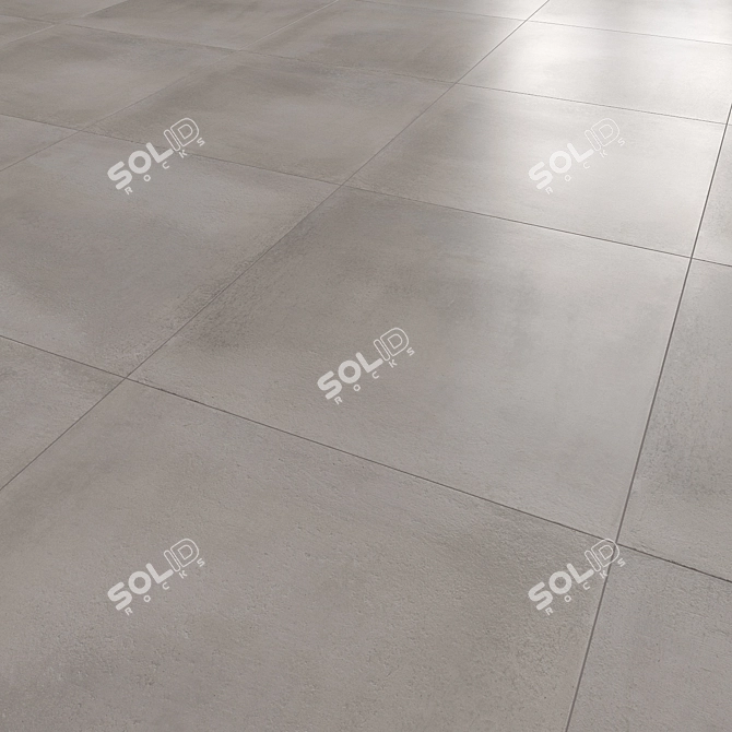 Dust Grey Concrete Floor Tile 3D model image 5